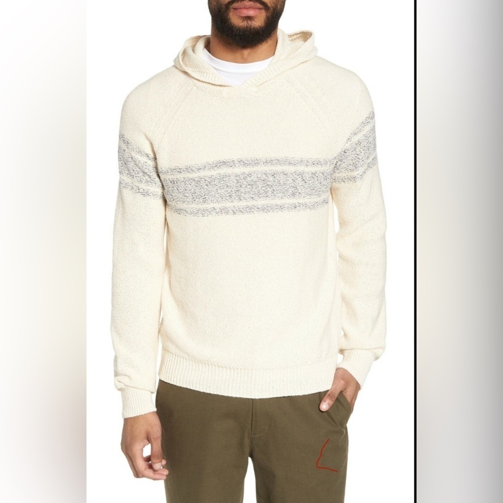 Vince Men's Sweater in Cream and Gray